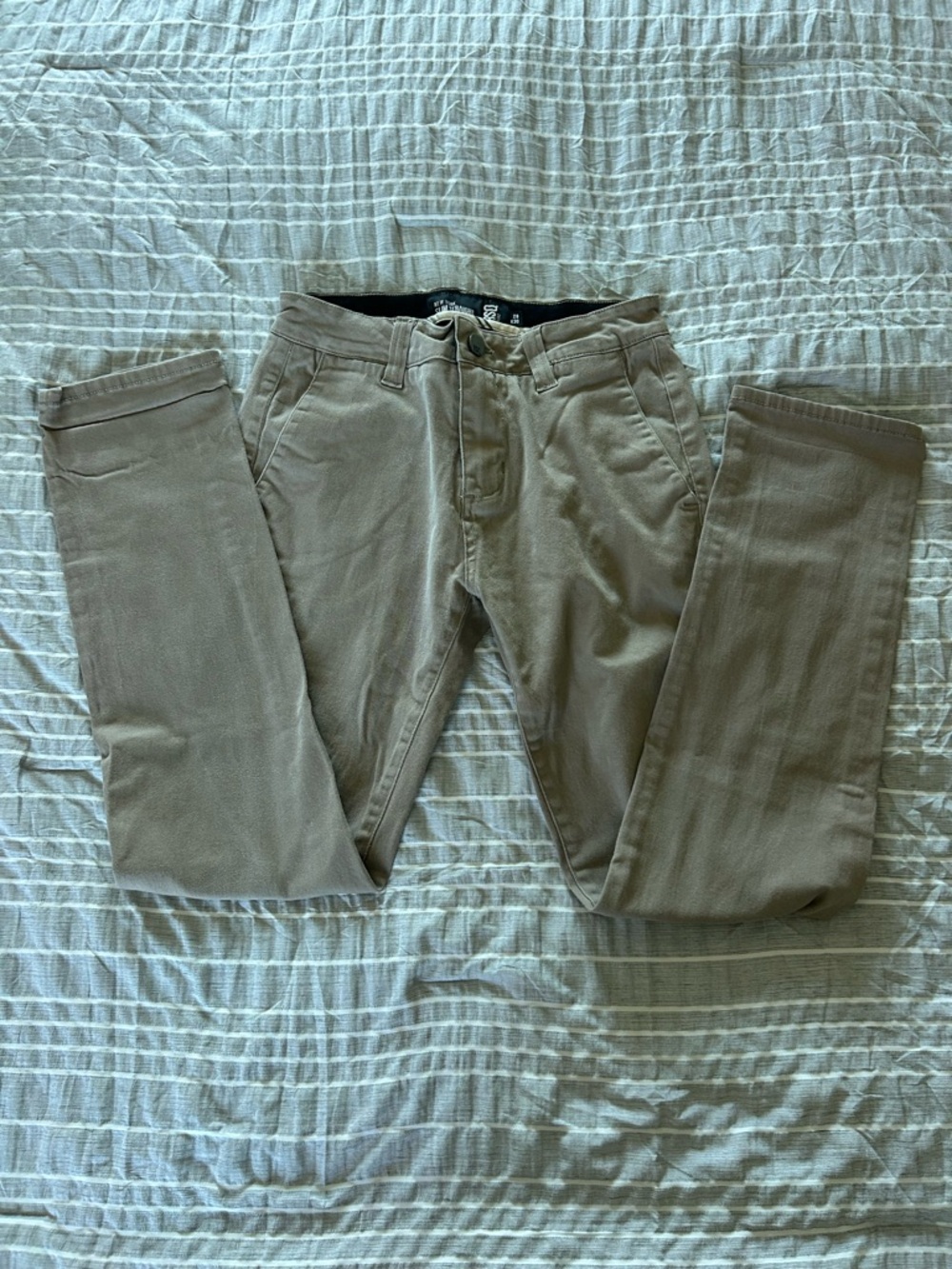 Men's Slim Chino Pants in Light Brown